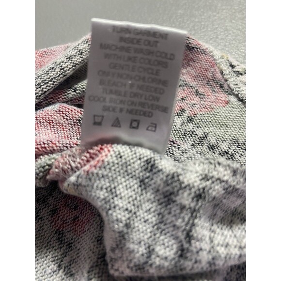 ABSOLUTELY FAMOUS Tunic Top Plaid Red Floral Stretch 3/4 Sleeve Blouse Womens XL - Picture 7 of 7